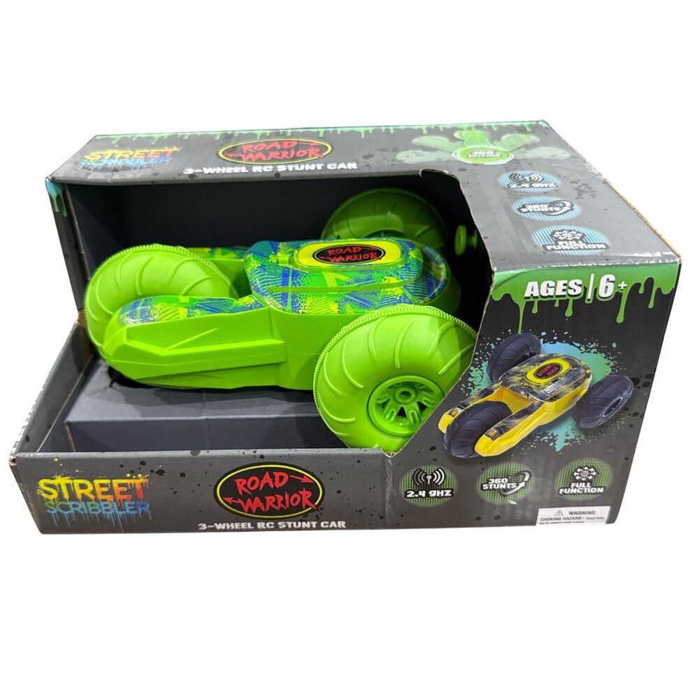 Road Warrior Street Scribbler 3-Wheel RC Stunt Car 2.4GHz 360° Rotation Remote C